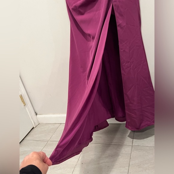 DA VINCI Magenta Draped Evening Gown Formal Maxi Dress/size 16W - Picture 6 of 12